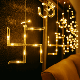 Om Swastik Curtain Light