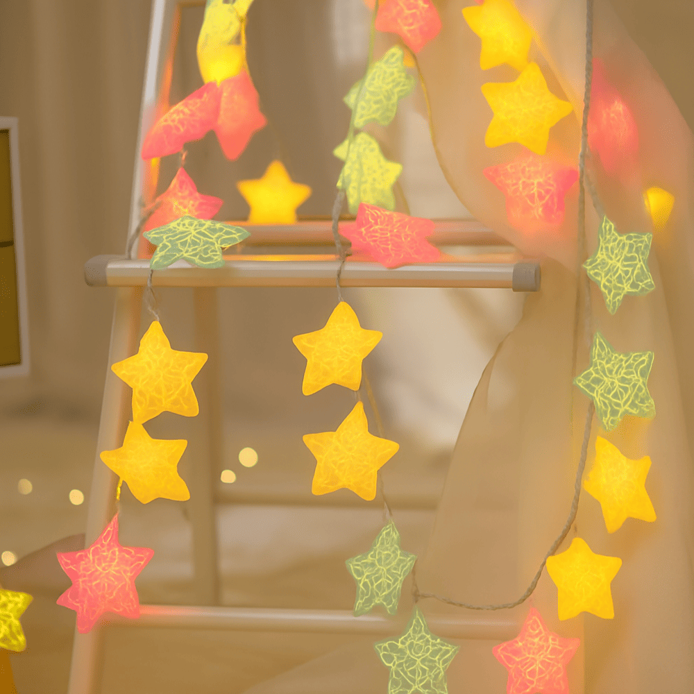 Crackle Star String Light (Colourful)